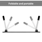 Black Laptop Stand Table Foldable Desk Computer Study Bed Adjustable Cup Slot Tray/linght and Fan