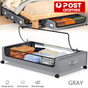 Gray Square Under-Bed Storage Rack with Wheels Sturdy Easy to Move for Bedroom AU