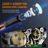 10M 8mm Lens Industrial Endoscope 1080P Digital Borescope Inspection Camera LED Lamp - Low Angle