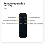 White Half Moon Floor Fill Lamp for Salon Tattoo Eyelash Makeup Beauty LED Lash Light - Rear View