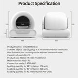 65L Remote Control Automatic Self Cleaning Cat Litter Box Smart App Easy-Clean - Close-Up Angle