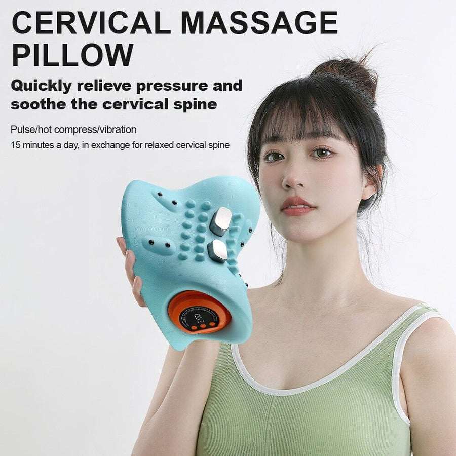 Hugterra Massager Electric Neck Massager Relaxer Portable Shiatsu Massage Pillow