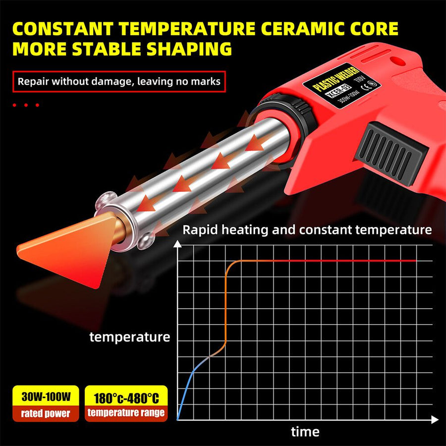 100W Plastic Welding Machine Stapler Welder Garage Tool Repair Kit Car Bumper