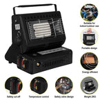 Portable Camping Gas Heater Outdoor Heating Stove Gas Baking Hunting Warmer AU black