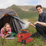Portable Camping Gas Heater Outdoor Heating Stove Gas Baking Hunting Warmer AU RED - 45-Degree Angle