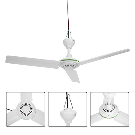 12V Ceiling Fan Portable Solar Power 3 Blade 0.7AMP Caravan Camping Outdoor, image 4