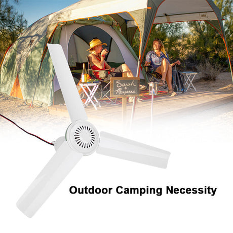 12V Ceiling Fan Portable Solar Power 3 Blade 0.7AMP Caravan Camping Outdoor, image 9