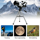 Astronomical Telescope 150x With Tripod Phone Adapter Monocular Moon Observation - Low Angle