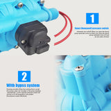 11.3LPM 55PSI 12V Water Pump for Caravan Motorhome Camper Trailer Boat RV - Front View