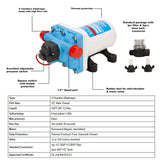 11.3LPM 55PSI 12V Water Pump for Caravan Motorhome Camper Trailer Boat RV - Side View