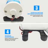 11.3LPM 55PSI 12V Water Pump for Caravan Motorhome Camper Trailer Boat RV - Rear View