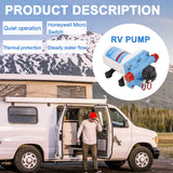 11.3LPM 55PSI 12V Water Pump for Caravan Motorhome Camper Trailer Boat RV - Close-Up Angle