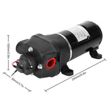 12V Water Pump 17LPM High Pressure Self-Priming for Caravan Camping Boat Marine - Extra Image