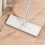Mop Bucket Wet Dry Rinse Wash 360 Rotating Squeeze Flat Floor Cleaner with Pads