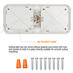 12V RV Interior LED Ceiling Light Boat Camper Caravan Trailer Double Dome Light