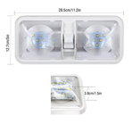 12V RV Interior LED Ceiling Light Boat Camper Caravan Trailer Double Dome Light