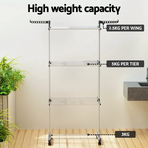 4 Tiers Clothes Airer Drying Rack Coat Garment Stand Hanger Laundry Foldable