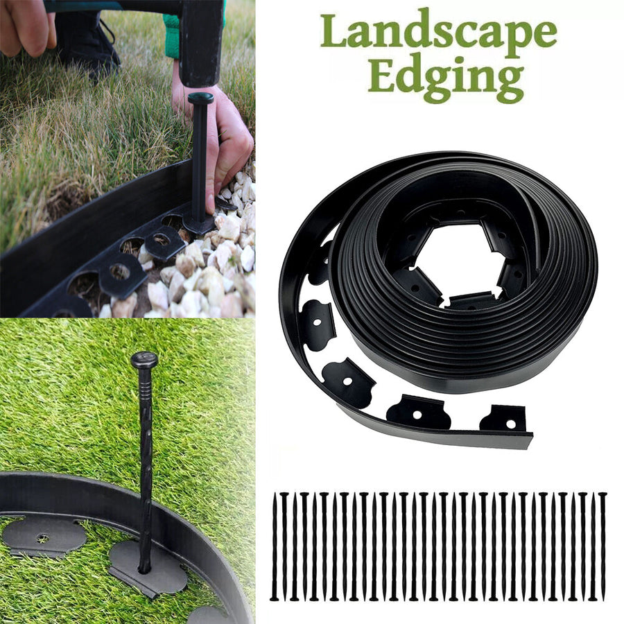 10M Fence Landscape Garden Lawn Edging Border Flexible Plant Grass Barrier