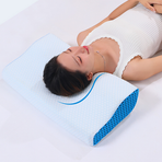 Memory Foam Contour Pillow Cervical Groove Ergonomic Neck Comfort  AU