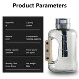 Random Color Hydrogen Water Bottle 1.5L Hydrogen Rich Portable Rich Hydrogen Water Generator - Close-Up Angle