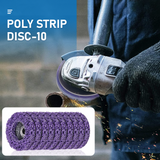 10 x 125mm x 22mm POLY STRIP DISC WHEEL PAINT RUST REMOVAL CLEAN GRINDER - Front View