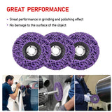 10 x 125mm x 22mm POLY STRIP DISC WHEEL PAINT RUST REMOVAL CLEAN GRINDER - Side View