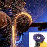 10 x 125mm x 22mm POLY STRIP DISC WHEEL PAINT RUST REMOVAL CLEAN GRINDER - Top-Down View