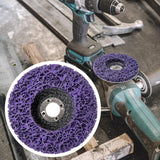 10 x 125mm x 22mm POLY STRIP DISC WHEEL PAINT RUST REMOVAL CLEAN GRINDER - Close-Up Angle