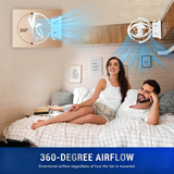 White Caframo FOR Sirocco 11 12v 24VOLT 360 Fan Caravan BOAT ACCESSORIE - Front View