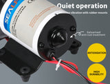 12V Caravan Water Pump High Pressure Self-priming rv Camping Boat 55PSI 11.3L/M - Front View
