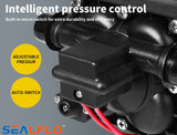 12V Caravan Water Pump High Pressure Self-priming rv Camping Boat 55PSI 11.3L/M - Low Angle