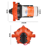 SEAFLO 70PSI Deck Washdown Pump Kit for Boat Caravan Yacht Wash Pump 12V 5GPM - Top-Down View