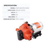 SEAFLO 70PSI Deck Washdown Pump Kit for Boat Caravan Yacht Wash Pump 12V 5GPM - 45-Degree Angle
