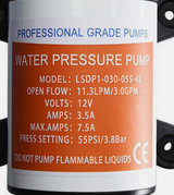 Seaflo 55PSI Pressure 12V Water Pump 11.3LPM For Caravan RV Boat Camper Trailer - Close-Up Angle