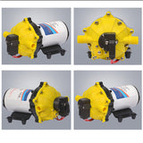 6.6GPM Washdown Pump Kit 12V Wash Pump w/ Hose Nozzle For Caravan RV Marine Boat - Top-Down View