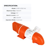 SEAFLO 1100GPH DC12V Automatic Bilge Pump Low Profile Water Pump for Boat Marine SFBP1-G1100-14A - 45-Degree Angle