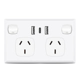 5PCS Double Power Point Dual USB+Type-C GPO Fast Charge 3.6 amp Wall Outlet - Extra Image