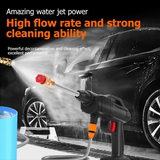 Electric Car Pressure Washer Cordless Spray Gun W/ 2 Battery Water Cleaner Tool - Close-Up Angle