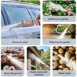 Electric Car Pressure Washer Cordless Spray Gun W/ 2 Battery Water Cleaner Tool - Low Angle