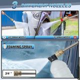 88V Cordless Electric High Pressure Washer Water Spray Gun Car Cleaner 2 Battery - Rear View