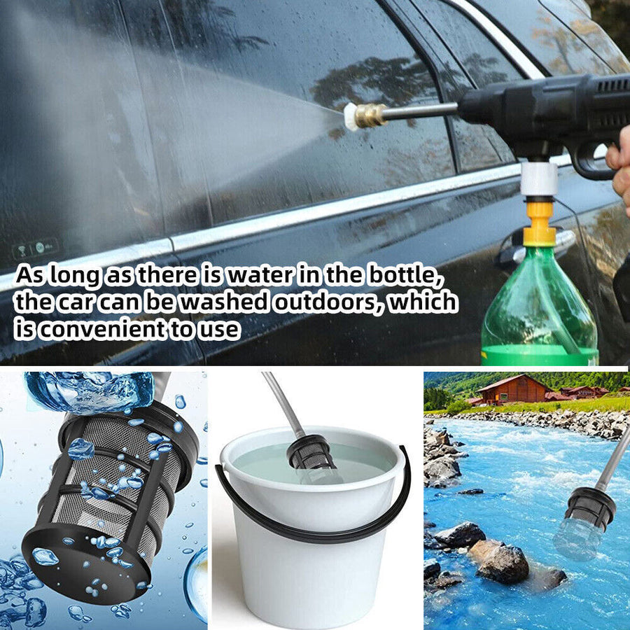 88V Cordless Electric High Pressure Washer Water Spray Gun Car Cleaner 2 Battery