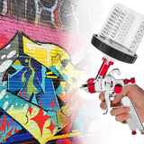 Air HVLP Spray Gun Paint Gun 600CC Gravity Feed Cup 1.4mm 1.7mm 2mm Tip AU Stock - Top-Down View
