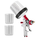 Air HVLP Spray Gun Paint Gun 600CC Gravity Feed Cup 1.4mm 1.7mm 2mm Tip AU Stock - Close-Up Angle