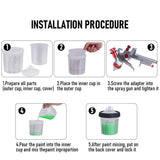 Air HVLP Spray Gun Paint Gun 600CC Gravity Feed Cup 1.4mm 1.7mm 2mm Tip AU Stock - Extra Image