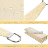 Waterproof Shade Sail Awning Cloth Rectangle Triangle Square Sand Sun Canopy AU - Top-Down View