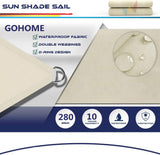 Waterproof Shade Sail Awning Cloth Rectangle Triangle Square Sand Sun Canopy AU - Close-Up Angle