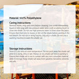 Waterproof Shade Sail Awning Cloth Rectangle Triangle Square Sand Sun Canopy AU - Low Angle