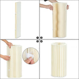 3 PCS Carboard Round Plinth Cylinder Pedestal Wedding Flower Display Stand - Rear View