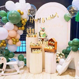 3 PCS Carboard Round Plinth Cylinder Pedestal Wedding Flower Display Stand - Close-Up Angle
