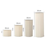 4 Hard Carboard Display Stand Round Plinth Cylinder Pedestal Wedding Flower - Front View